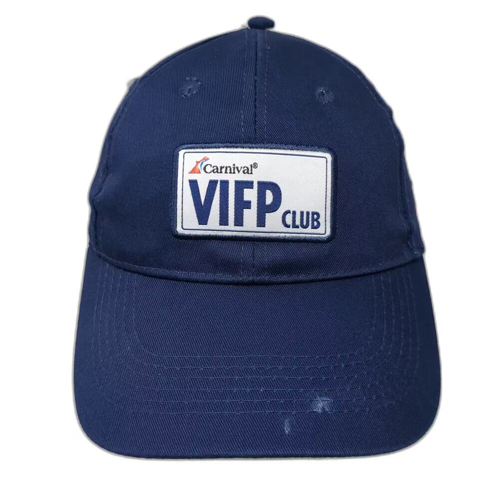 Carnival Baseball Cap Blue White Hat Slideback One Size VIFP Club Cruise Line